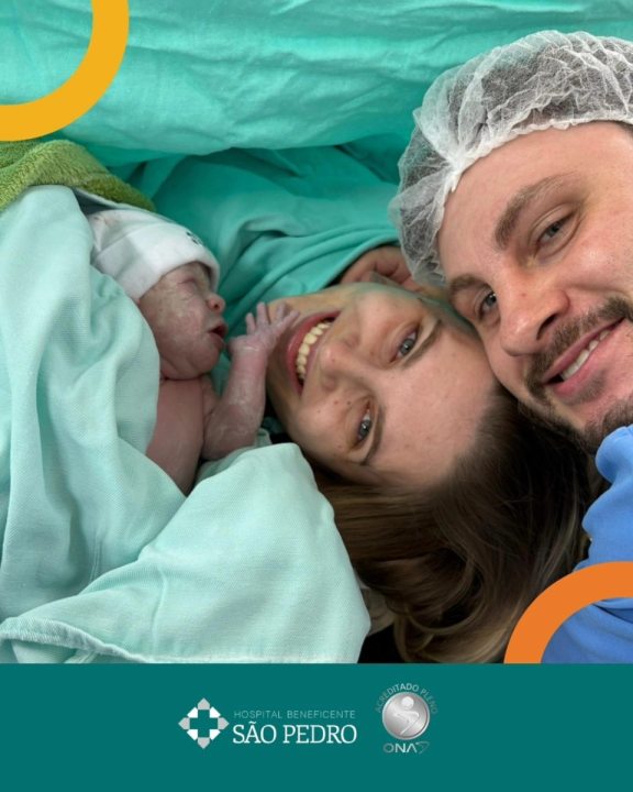 A beb� L�via Fragoso veio ao mundo �s 8h21, na Maternidade Dr. Claudio Dalmaz do Hospital Beneficente S�o Pedro