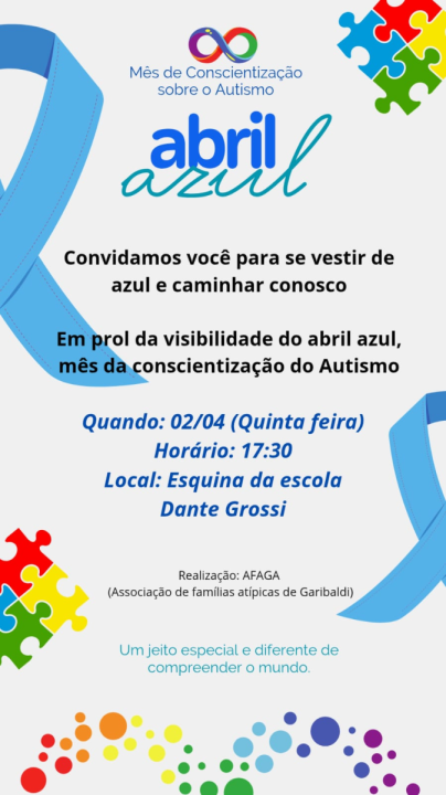 CAMINHADA DE CONSCIENTIZA��O DO AUTISMO 