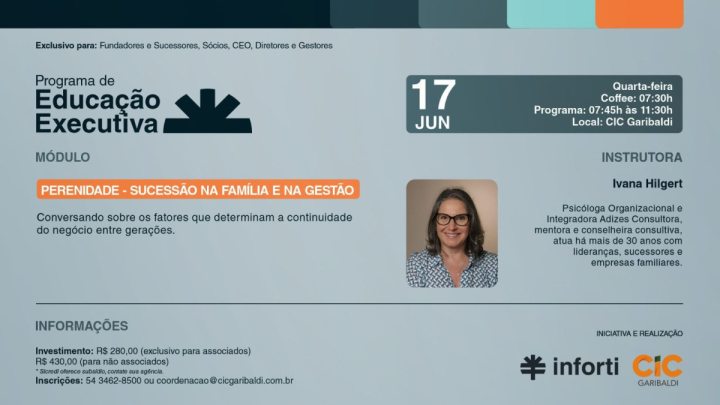 GARIBALDI - CIC - TODA EMPRESA SONHA EM CRESCER, MAS POUCAS CONSEGUEM ATRAVESSAR GERA��ES
