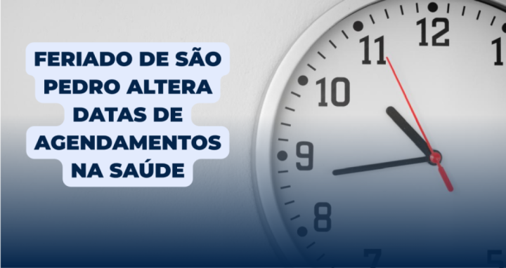 Garibaldi-Feriado de S�o Pedro, segunda-feira (29), haver� mudan�as nos agendamentos realizados na UBS S�o Francisco e UBS Central.